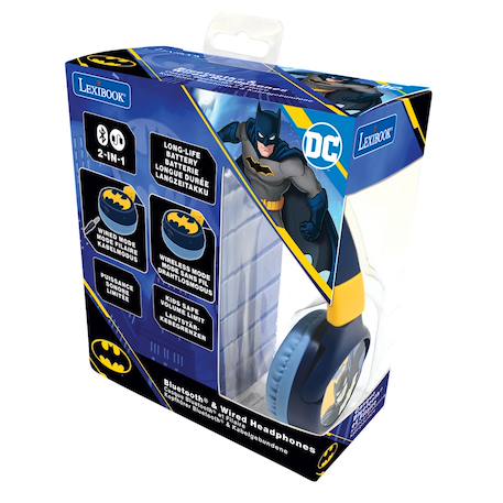 Casque 2 en 1 batman bluetooth et filaire avec limitation de son BLEU 2 - vertbaudet enfant 