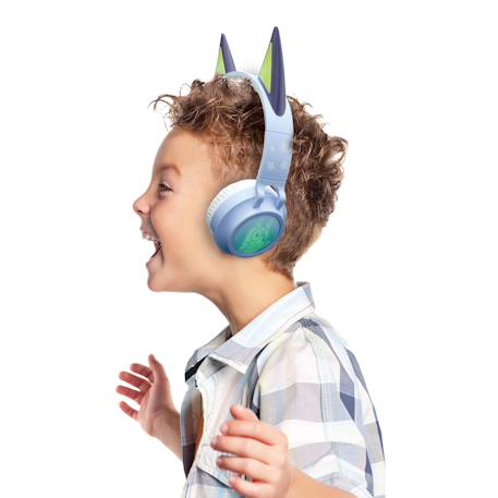 Casque lumineux pliable bluetooth et filaire bluey avec limitation du volume BLEU 6 - vertbaudet enfant 