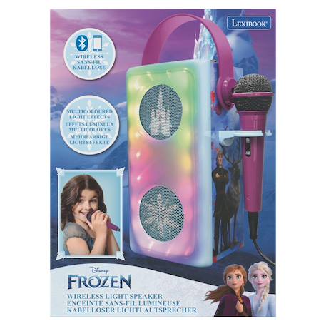 Puissante enceinte bluetooth  lumineuse la reine des neiges avec micro BLEU 3 - vertbaudet enfant 