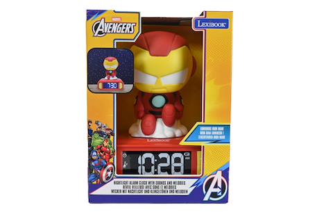 Réveil avec veilleuse iron man en 3d ROUGE 5 - vertbaudet enfant 