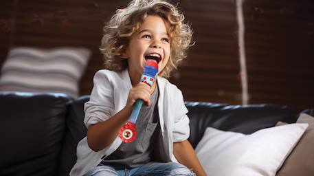 Microphone spiderman avec tube lumineux et enceinte BLEU 3 - vertbaudet enfant 