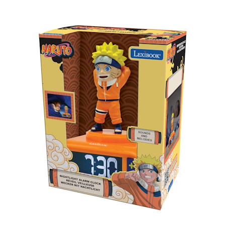 Réveil avec veilleuse naruto en 3d ORANGE 2 - vertbaudet enfant 