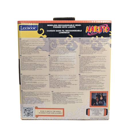 Casque lumineux pliable bluetooth et filaire naruto avec limitation du volume ORANGE 5 - vertbaudet enfant 
