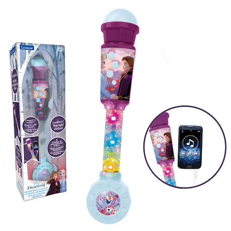 Microphone reine des neiges avec tube lumineux et enceinte BLEU 2 - vertbaudet enfant 