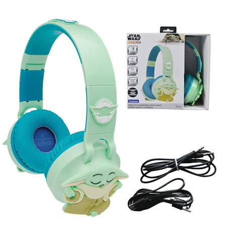 Casque lumineux pliable bluetooth® et filaire avec un design 3d de l’univers star wars avec limitation du volume BLEU 1 - vertbaudet enfant 