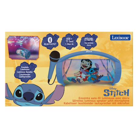 Enceinte bluetooth lumineuse avec micro stitch BLEU 5 - vertbaudet enfant 