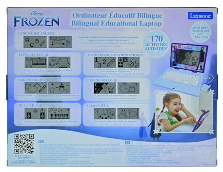Ordinateur portable  6.7” éducatif bilingue la Reine des neiges (fr/en), 170 Activités, Grand écran BLEU 6 - vertbaudet enfant 