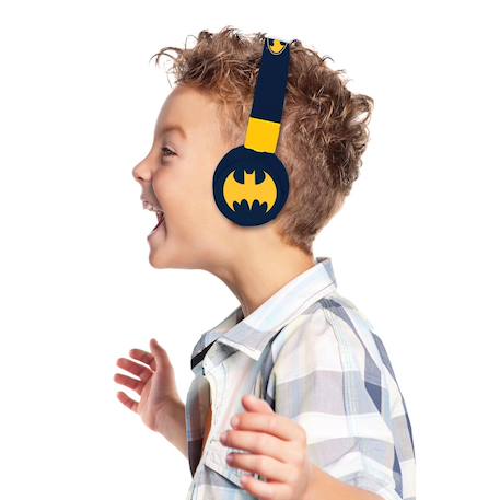 Casque 2 en 1 batman bluetooth et filaire avec limitation de son BLEU 5 - vertbaudet enfant 