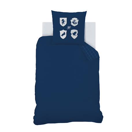 Parure de lit imprimée 100% coton, harry potter preppy Bleu nuit 4 - vertbaudet enfant 