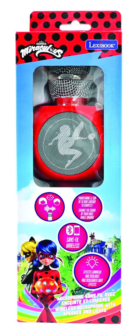 Micro karaoké sans fil miraculous enceinte bluetooth ROUGE 5 - vertbaudet enfant 