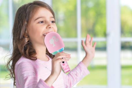 Karaoke microphone bluetooth/sans fil barbie avec effets sonores et lumineux ROSE 2 - vertbaudet enfant 
