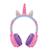 Casque lumineux pliable bluetooth et filaire licorne avec limitation du volume ROSE 1 - vertbaudet enfant 
