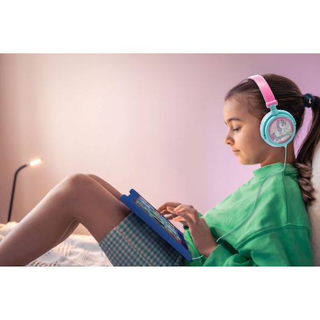 Casque stéréo filaire pliable licorne avec limitation de volume d'écoute ROSE 5 - vertbaudet enfant 