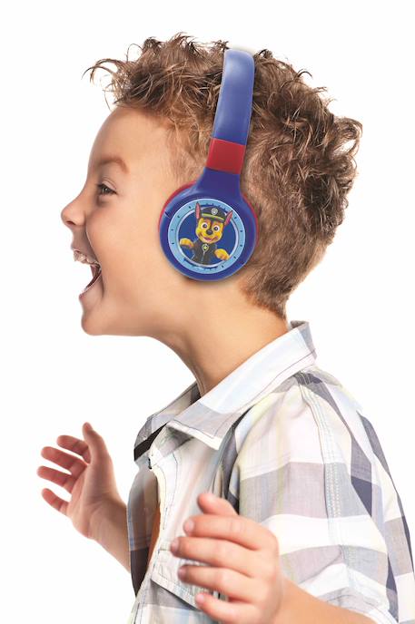 Casque 2 en 1 pat patrouille bluetooth et filaire confortable et pliable avec limitation de son BLEU 6 - vertbaudet enfant 