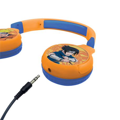 Casque 2 en 1 naruto bluetooth et filaire avec limitation de son ORANGE 2 - vertbaudet enfant 