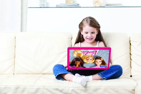 Ordinateur portable éducatif bilingue barbie (fr/en) ROSE 5 - vertbaudet enfant 