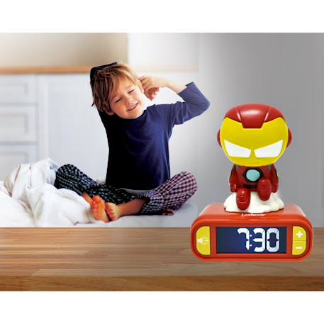 Réveil avec veilleuse iron man en 3d ROUGE 6 - vertbaudet enfant 