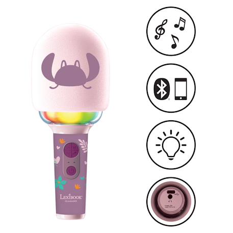 Karaoke microphone angel - microphone avec effets sonores et lumineux ROSE 2 - vertbaudet enfant 