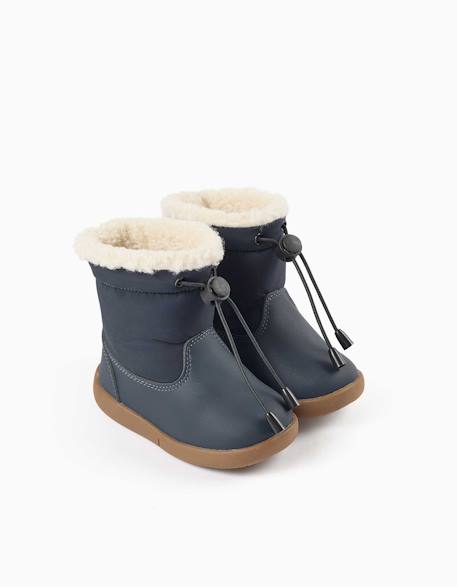 Bottines barefoot avec doublure en sherpa Bleu 2 - vertbaudet enfant 