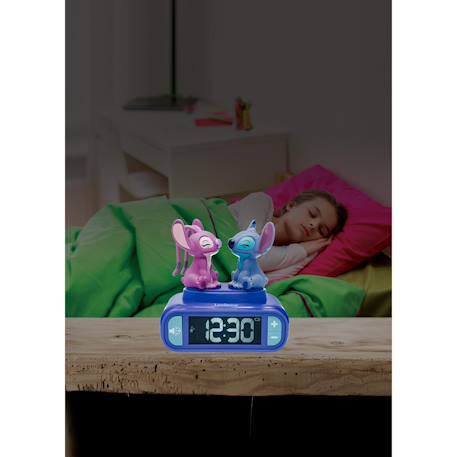 Réveil - veilleuse stitch & angel avec effets sonores BLEU 3 - vertbaudet enfant 