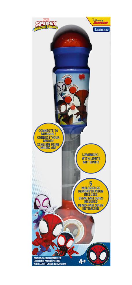 Microphone spiderman avec tube lumineux et enceinte BLEU 5 - vertbaudet enfant 