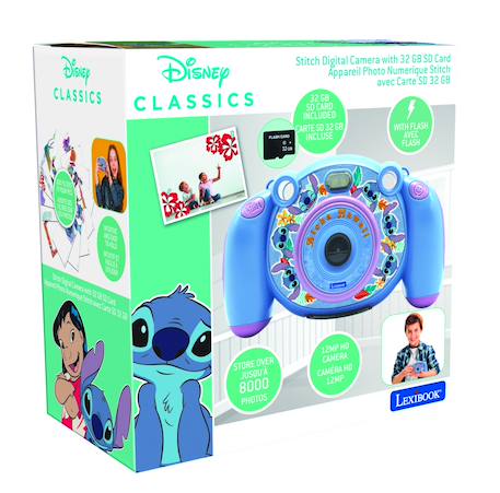 Appareil photo numérique HD Stitch - fonction photo, vidéo, audio, jeux, carte SD 32Go incluse BLEU 2 - vertbaudet enfant 