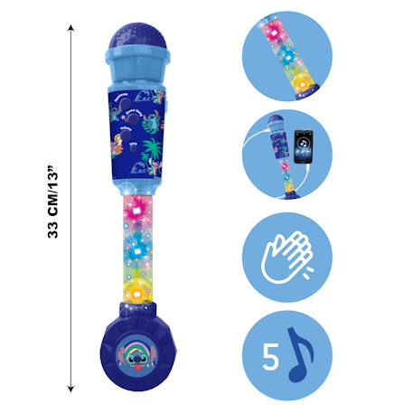 Microphone stitch avec tube lumineux et enceinte BLEU 2 - vertbaudet enfant 