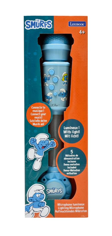 Microphone schtroumpfs avec tube lumineux et enceinte BLEU 5 - vertbaudet enfant 