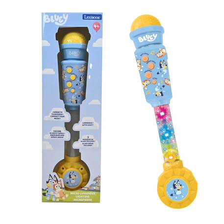 Microphone bluey avec tube lumineux, enceinte (entrée auxiliaire), mélodies et effets sonores BLEU 1 - vertbaudet enfant 