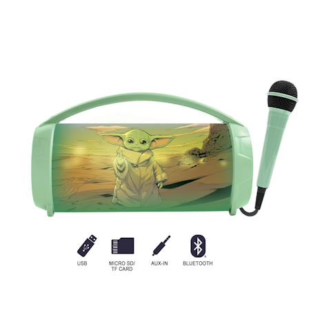 Enceinte bluetooth® sans-fil lumineuse avec micro star wars VERT 2 - vertbaudet enfant 