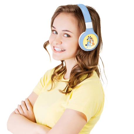 Casque 2 en 1 bluey bluetooth et filaire avec limitation de son 85 dB ROSE 6 - vertbaudet enfant 