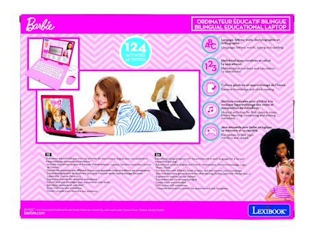 Ordinateur portable éducatif bilingue barbie (fr/en) ROSE 5 - vertbaudet enfant 