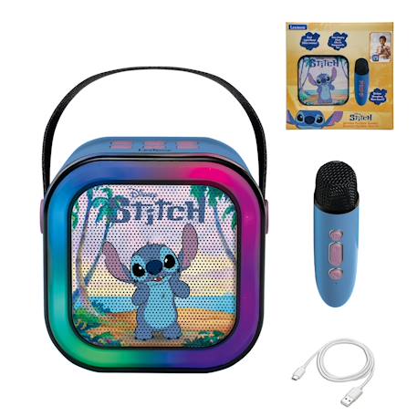 Enceinte karaoké portable stitch avec un microphone sans fil BLEU 1 - vertbaudet enfant 