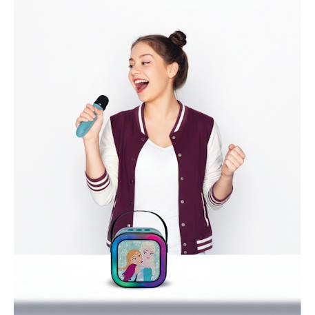 Enceinte karaoké portable la reine des neiges avec un microphone sans fil BLEU 6 - vertbaudet enfant 