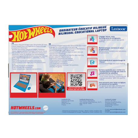Ordinateur portable éducatif bilingue hot wheels (fr/en) BLEU 4 - vertbaudet enfant 