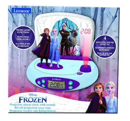 Réveil projecteur reine des neiges avec anna et elsa en 3d BLEU 3 - vertbaudet enfant 