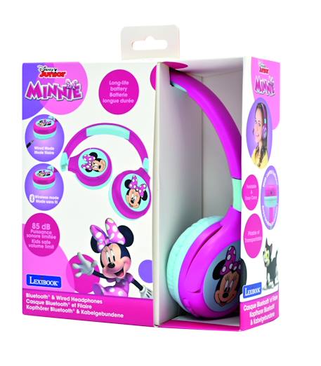 Casque 2 en 1 minnie mouse bluetooth et filaire avec limitation de son ROSE 2 - vertbaudet enfant 