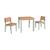 Table de jardin enfant, table en bois d'acacia, intérieur et extérieur avec 2 chaises Vert de gris 2 - vertbaudet enfant 