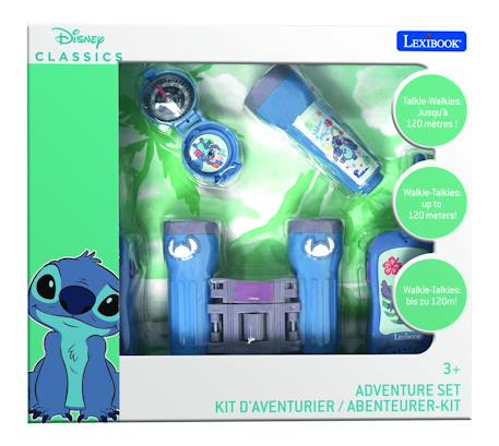 Kit d’aventurier avec talkies-walkies Stitch - jumelles, boussole, lampe torche Noir 4 - vertbaudet enfant 