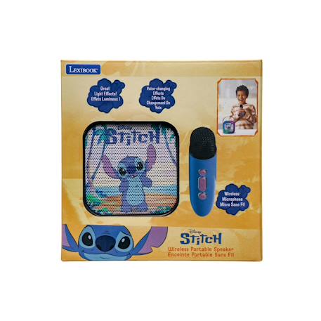 Enceinte karaoké portable stitch avec un microphone sans fil BLEU 5 - vertbaudet enfant 