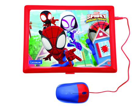 Ordinateur portable parlant éducatif bilingue spidey and his amanzing friends avec 170 activités (85 dans chaque langue) grand écran de 6.7” en anglais et français ROUGE 2 - vertbaudet enfant 