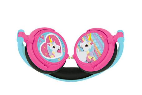 Casque stéréo filaire pliable licorne avec limitation de volume d'écoute ROSE 2 - vertbaudet enfant 