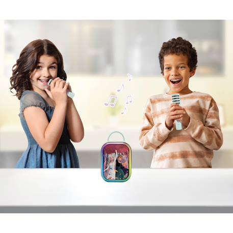 La reine des neiges karaoke bluetooth avec 2 micros sans fil BLEU 6 - vertbaudet enfant 
