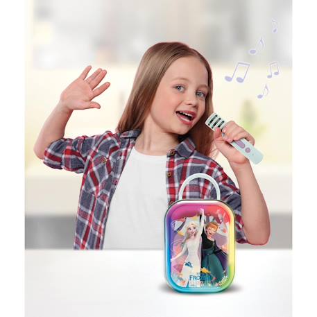 La reine des neiges karaoke bluetooth avec 2 micros sans fil BLEU 5 - vertbaudet enfant 