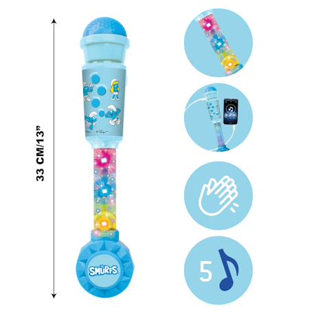 Microphone schtroumpfs avec tube lumineux et enceinte BLEU 2 - vertbaudet enfant 