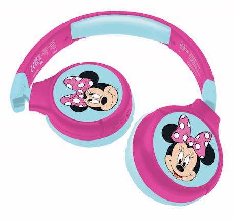 Casque 2 en 1 minnie mouse bluetooth et filaire avec limitation de son ROSE 1 - vertbaudet enfant 
