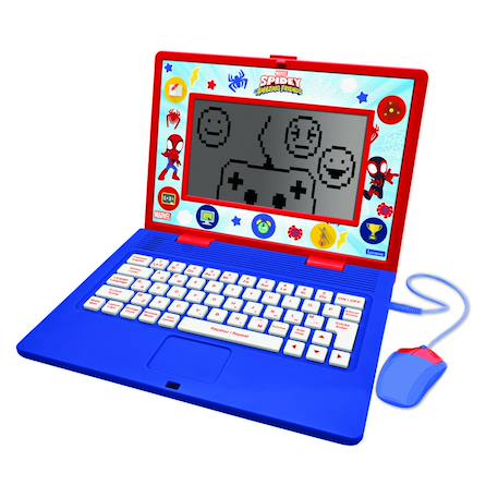 Ordinateur portable parlant éducatif bilingue spidey and his amanzing friends avec 170 activités (85 dans chaque langue) grand écran de 6.7” en anglais et français ROUGE 5 - vertbaudet enfant 