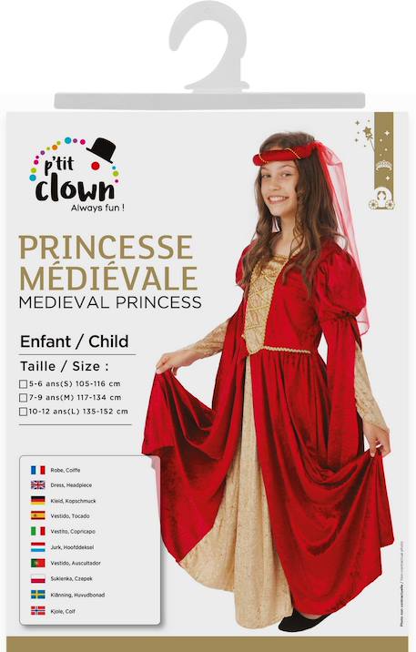 Déguisement enfant fille princesse robe Rouge 2 - vertbaudet enfant 
