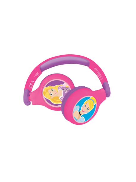 Casque 2 en 1 disney princesse bluetooth et filaire avec limitation de son ROSE 2 - vertbaudet enfant 