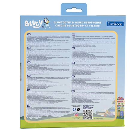 Casque 2 en 1 bluey bluetooth et filaire avec limitation de son 85 dB ROSE 5 - vertbaudet enfant 